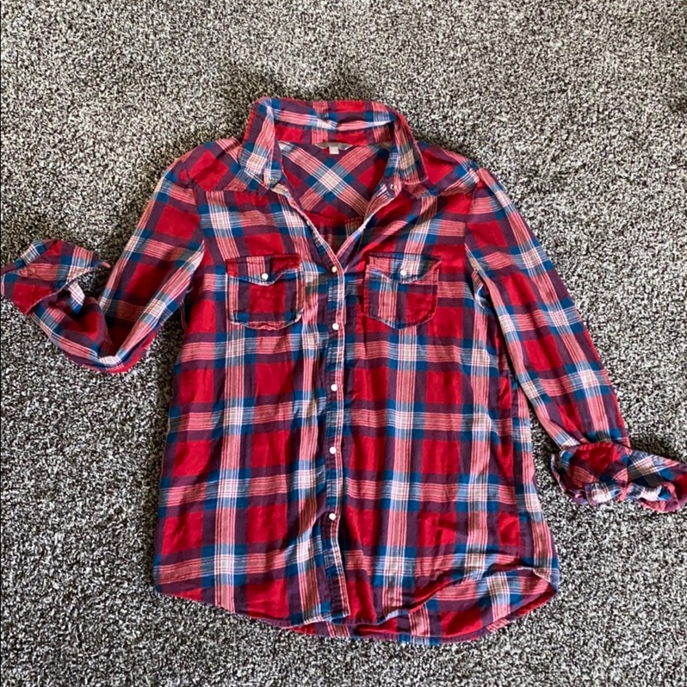 Rubbish red/blue flannel